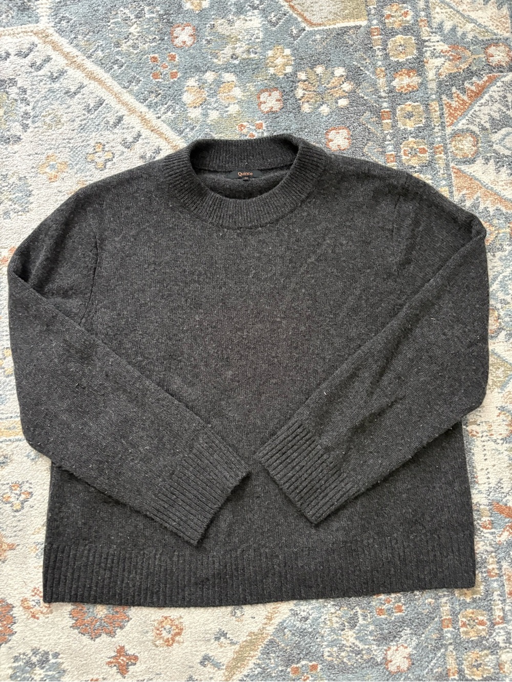 Quince Mongolian Cashmere Oversized Crewneck Sweater M